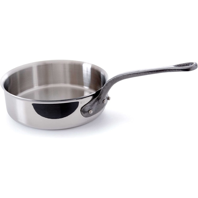 Mauviel M’Cook Ci Stainless Steel Saute Pan, 7.8 Inch