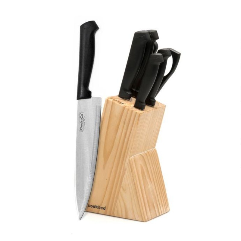 BergHOFF Ergonomic 7Pc Stainless Steel Knife Block