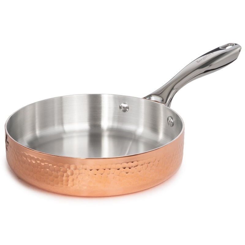 BergHOFF Vintage Tri-Ply Copper 8″ Deep Skillet, Hammered