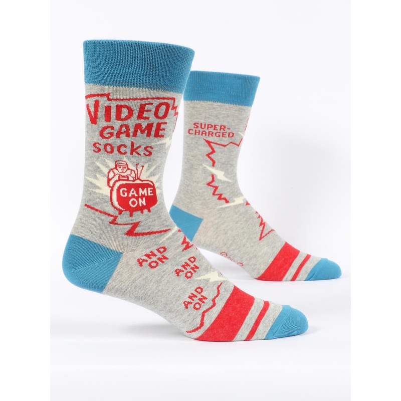 Blue Q Men’s Crew Socks – Video Game