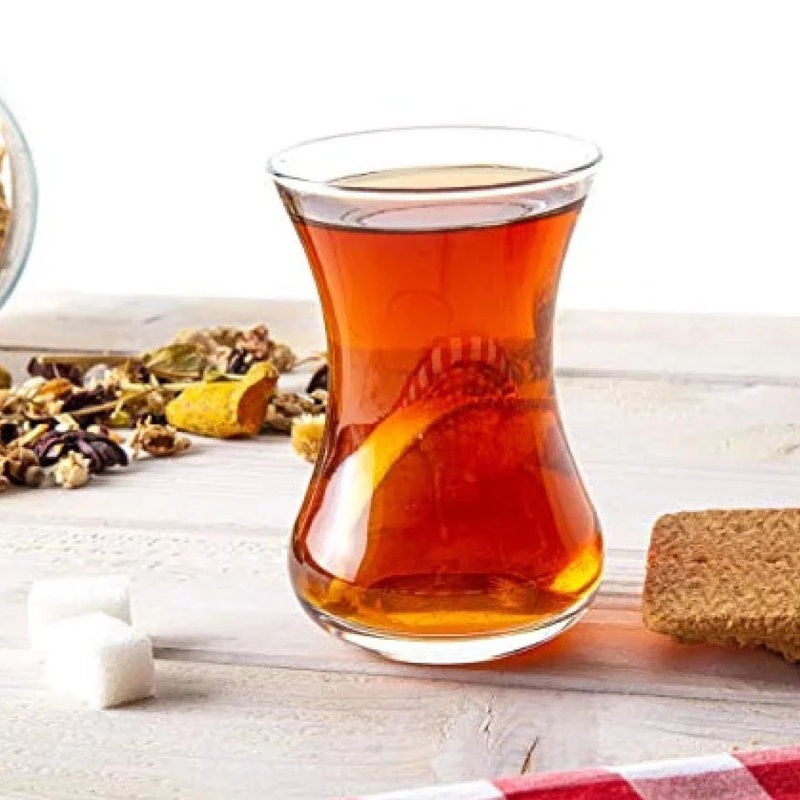 Pasabahce Turkish Tulip-shaped Tea Glasses 4.25 fl oz (125 cc)
