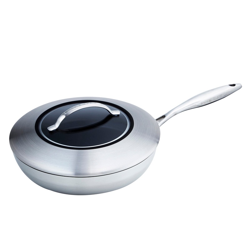 Scanpan CTX 11 Inch Nonstick Saute Pan with Lid, Stainless Steel