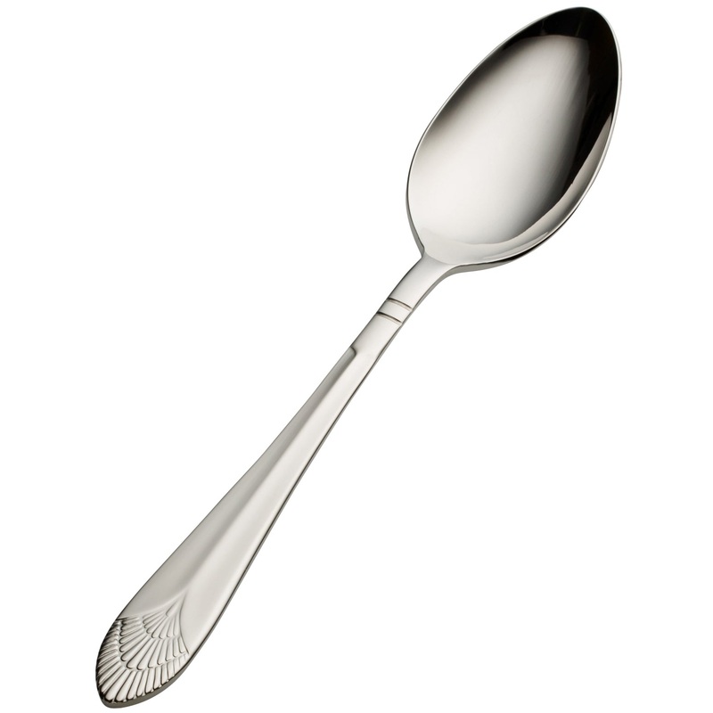 Bon Chef S1703 Nile 7 5/8″ 18/10 Stainless Steel Soup / Dessert Spoon – 12/Pack