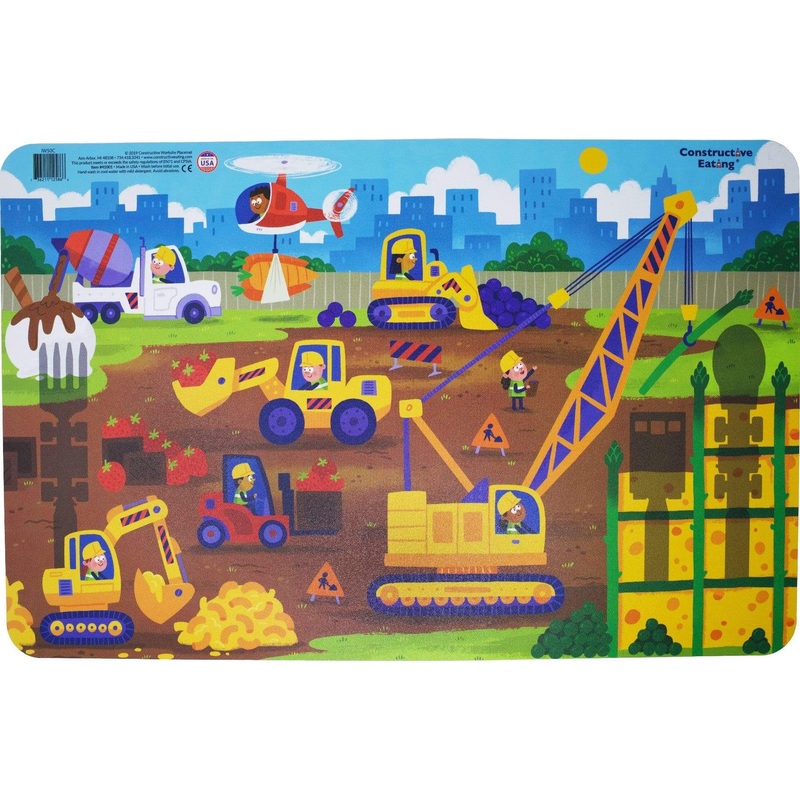 Constructive Eating Construction Work Site Placemat