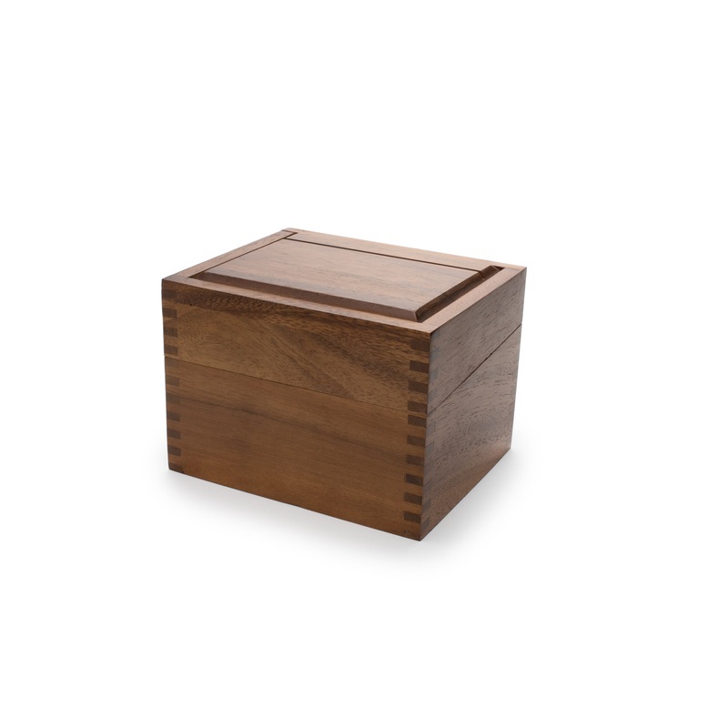 Recipe Box, Acacia Wood