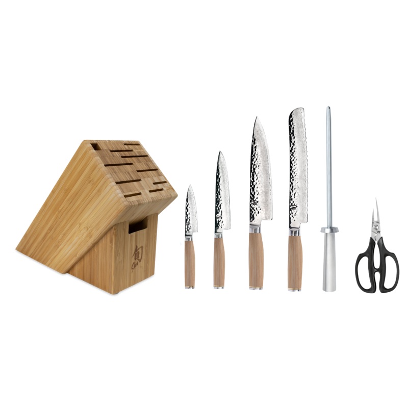 Shun Premier Blonde – 7 Pc. Essential Knife Block Set