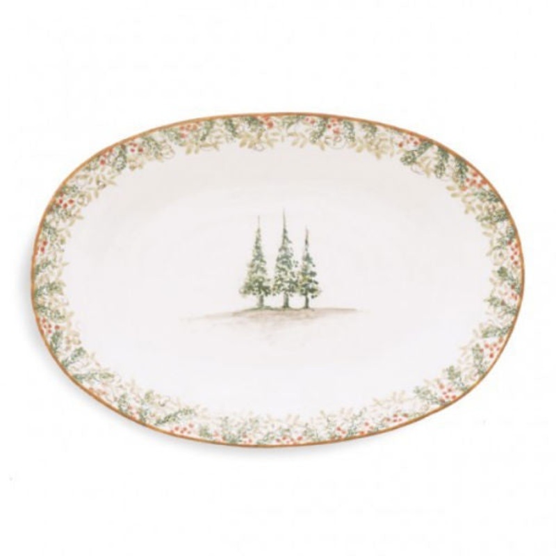 Arte Italica Natale Oval Platter