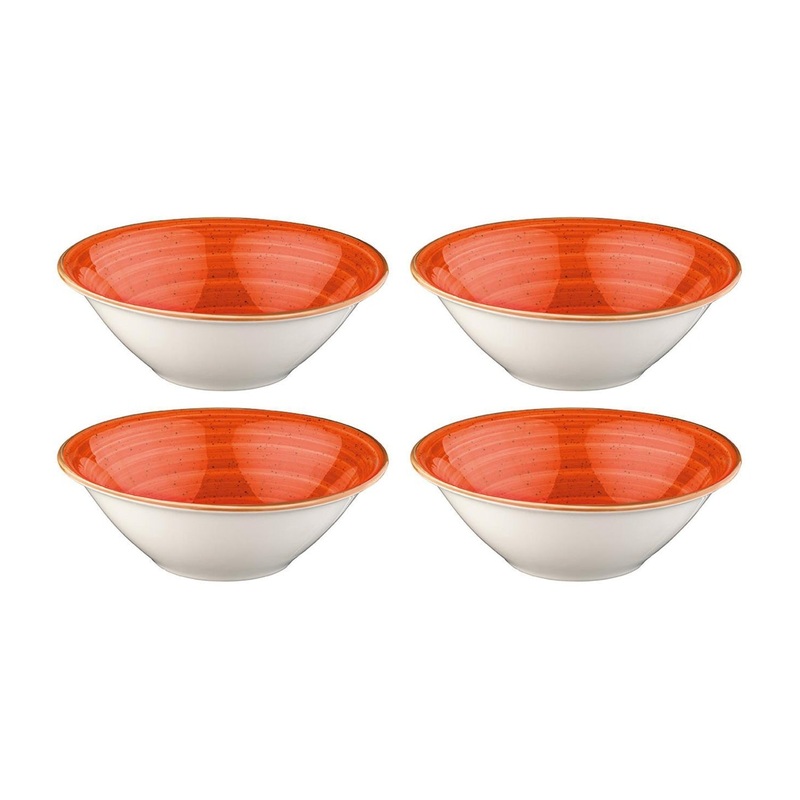 Terracota dia.7″ h:2.5″ 23 oz. Round Terracotta Porcelain Bowl (Set of 4)