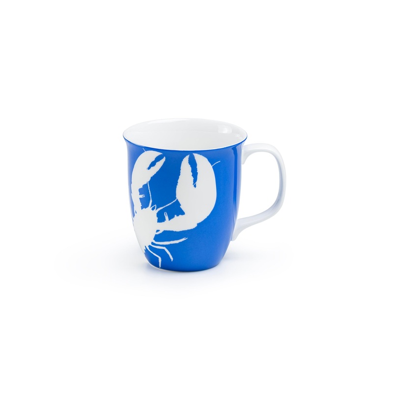 Blue Lobster Bone China Mug