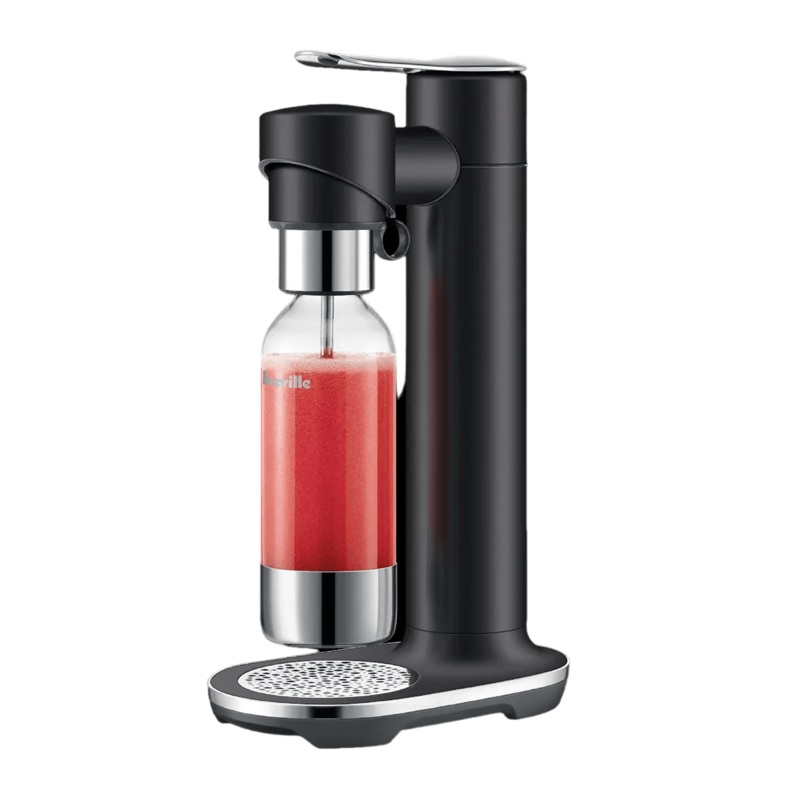 Breville the InFizz FusionSoda Machine with FusionCap, Sparking Water Maker BCA800BTR0ZNA1 (Black Truffle)
