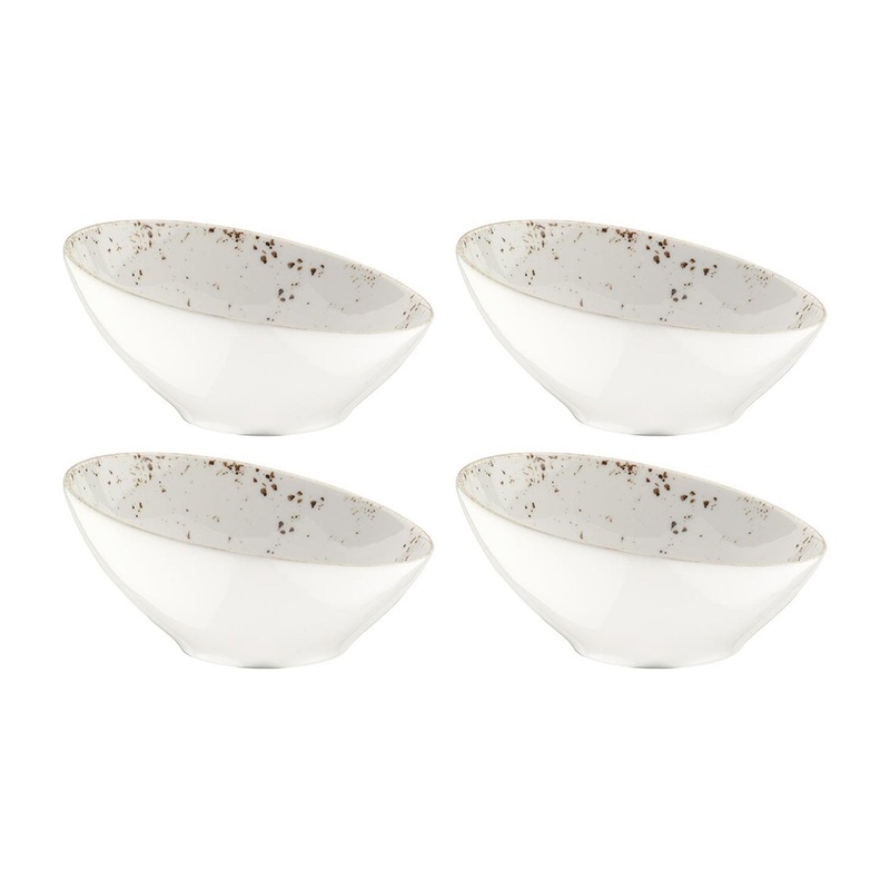 Grain dia.6.5″ h:3″ 12 oz. Round Decorated Porcelain Bowl (Set of 4)
