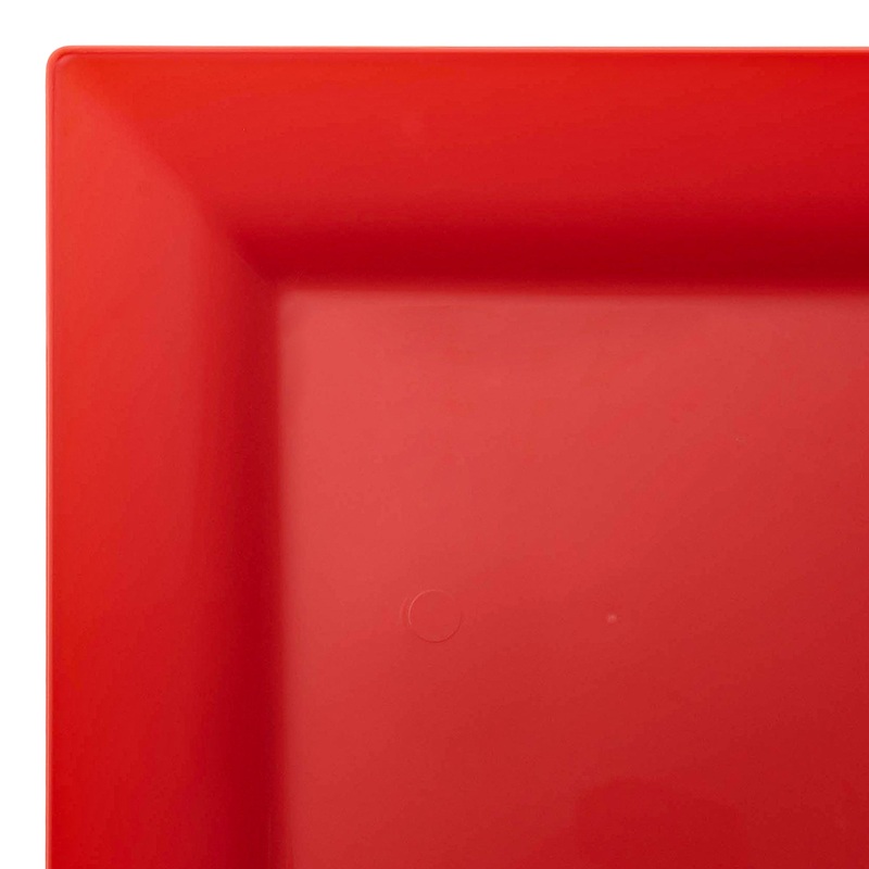 Red Square Plastic Salad Plates (6.5″)