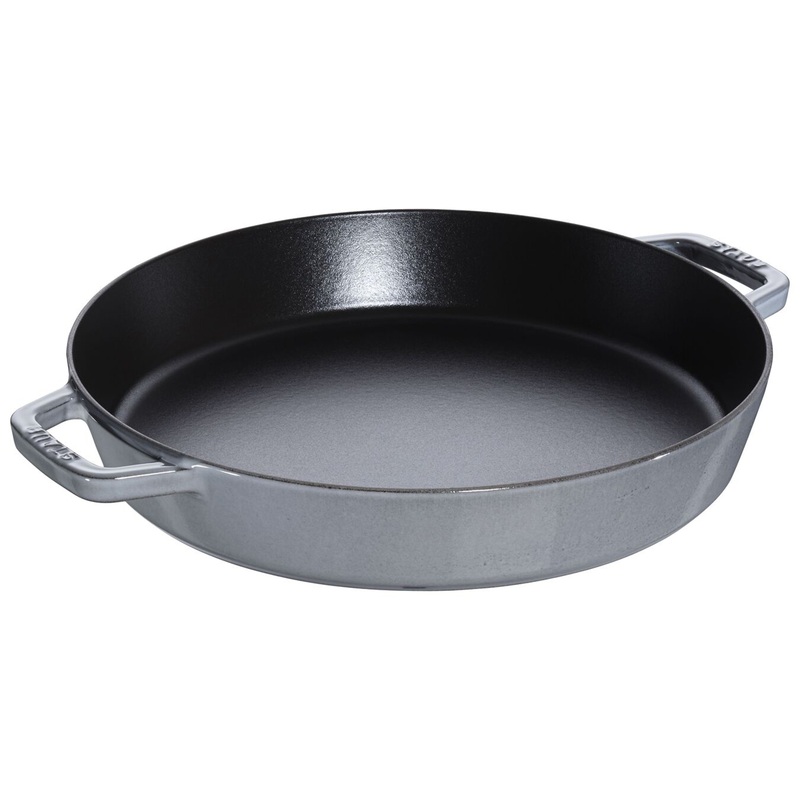Staub Cast Iron Graphite Grey Double Handle Fry Pan, 13-Inches