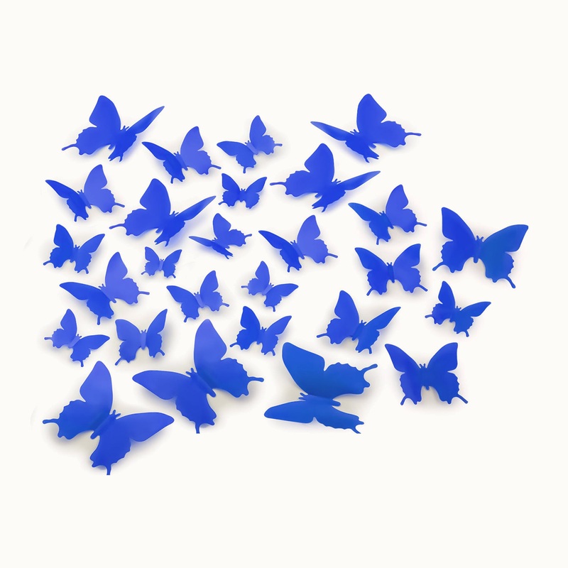 3D Butterfly Wall Decor – 24 Pieces
