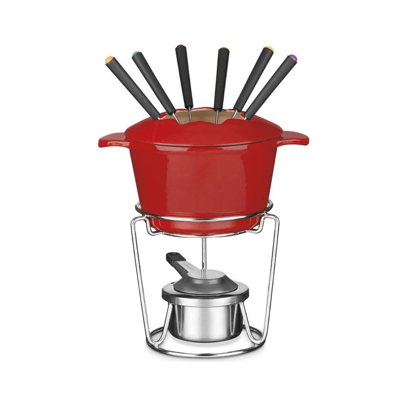 Cuisinart 13 Pc Fondue Set Enamel Cast Iron FP-115RC