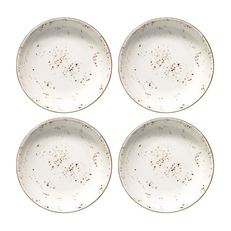 Grain dia.8″ h:1.5″ 17 oz. Round Decorated Porcelain Bowl (Set of 4)