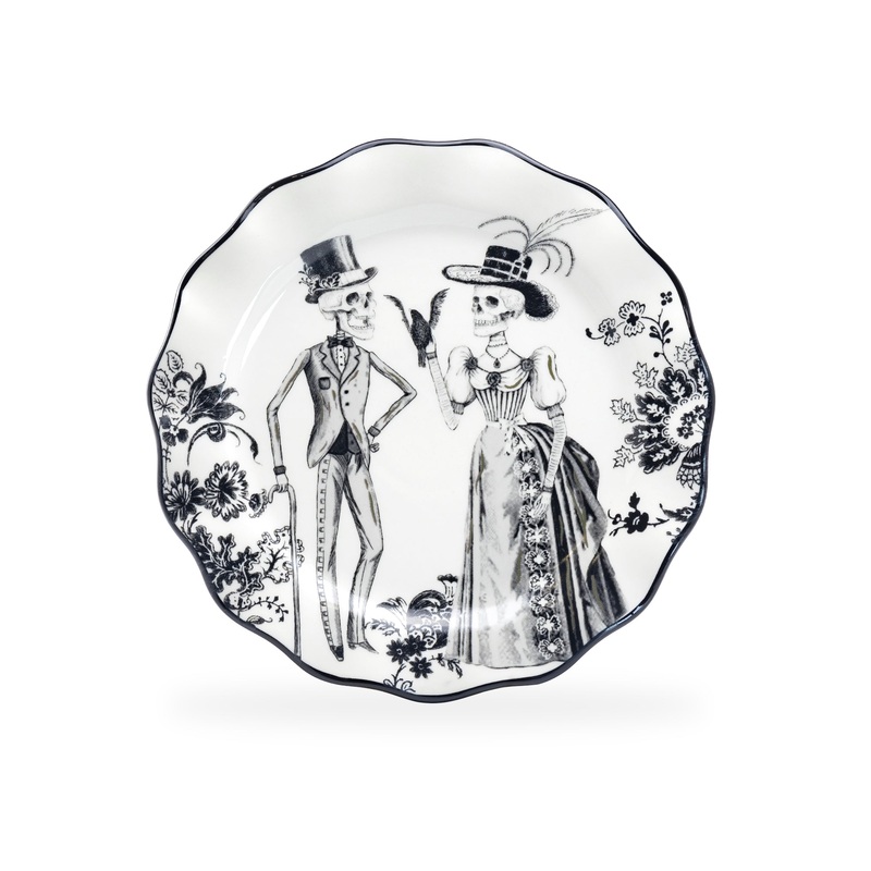 Halloween Victorian Skeletons Dessert / Salad Plate – CLEARANCE