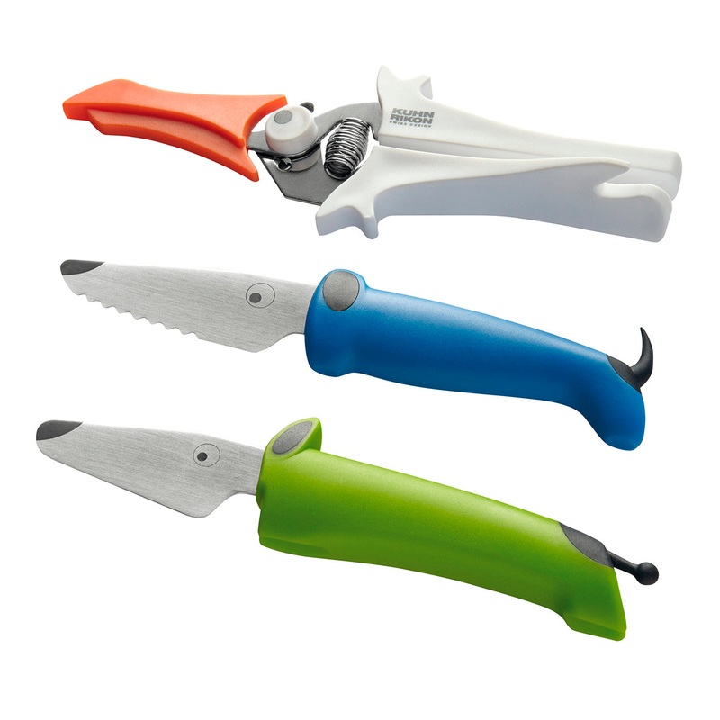 Kuhn Rikon Kinder Kitchen Essential Knife Set, Blue/Green