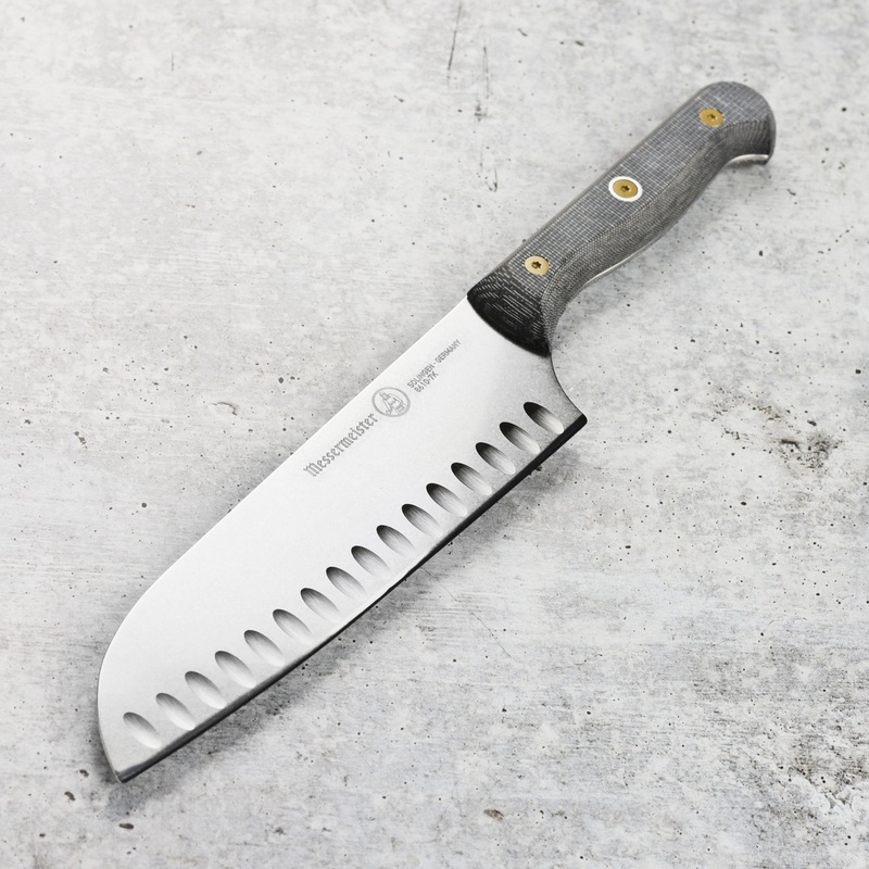 Messermeister Custom Micarta 7″ Hollow Edge Santoku Knife