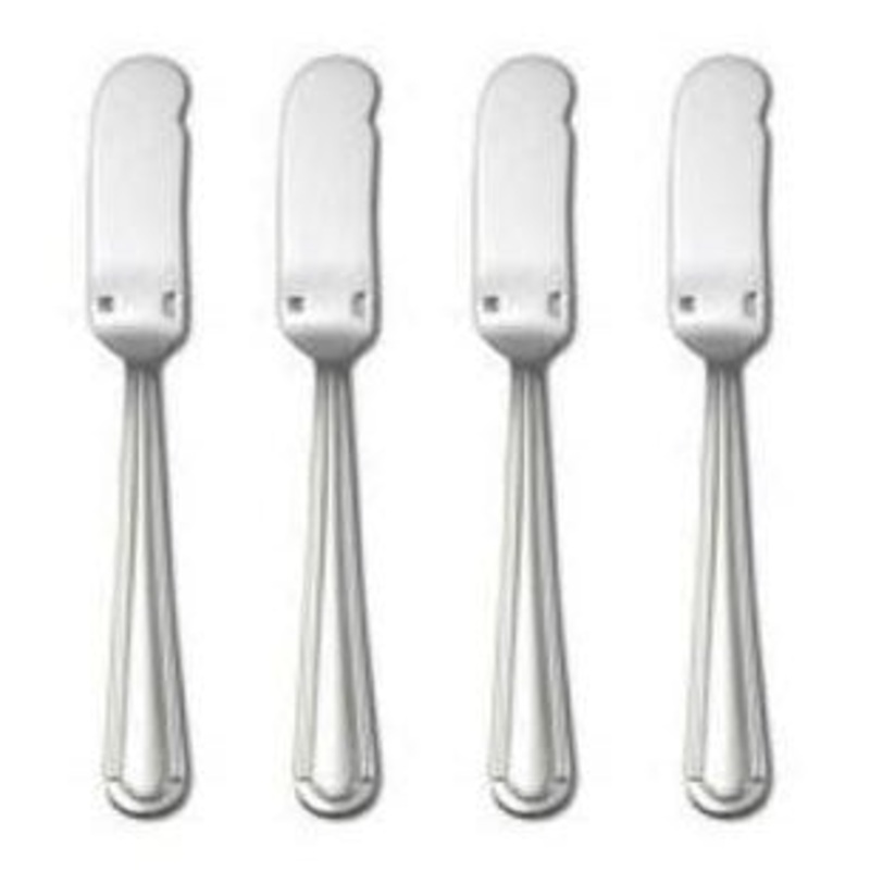 Oneida Sant Andrea Verdi Set of 4 Flat Handle Butter Spreaders 6 3/8″