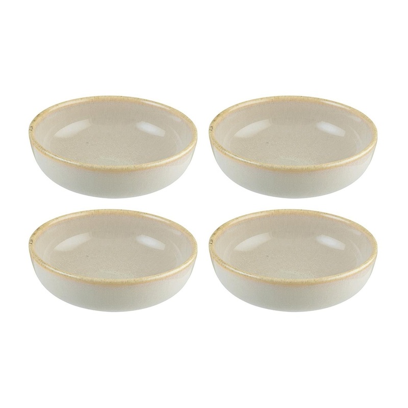 Sand dia.5.5″ h:2″ 15 oz. Round Beige Porcelain Bowl (Set of 4)