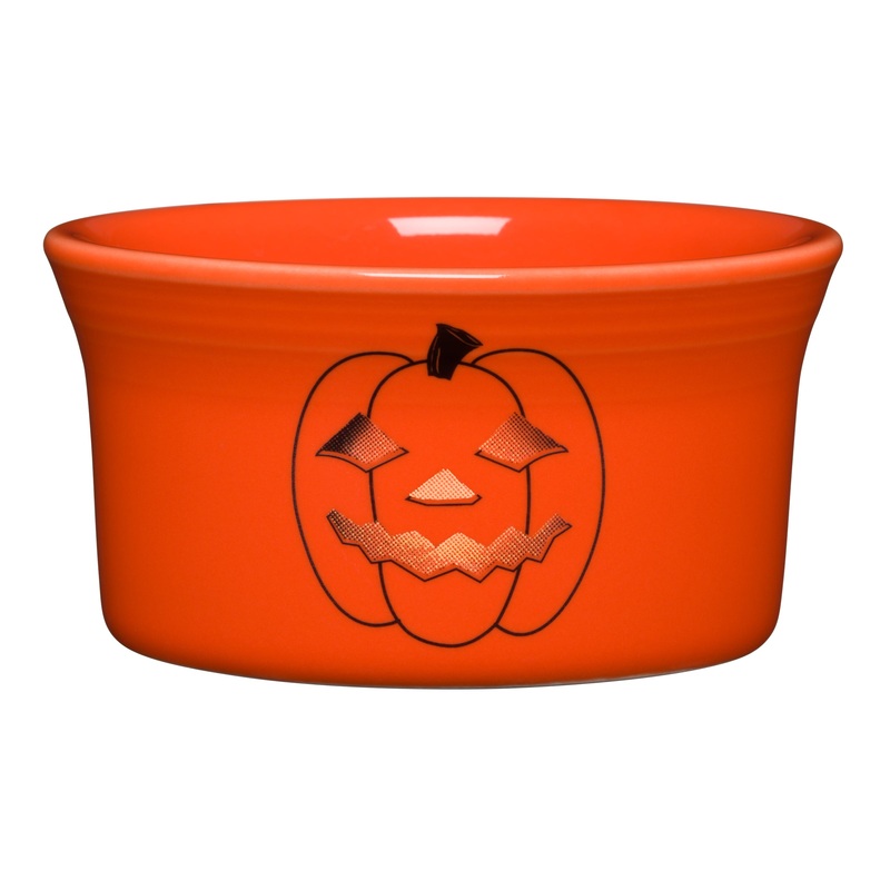 Spooky Glowing Pumpkin 8 OZ Ramekin 4 Inch
