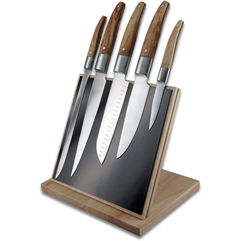 TB Laguiole Expression 6 Pc. Block Set – Olive Wood Handle