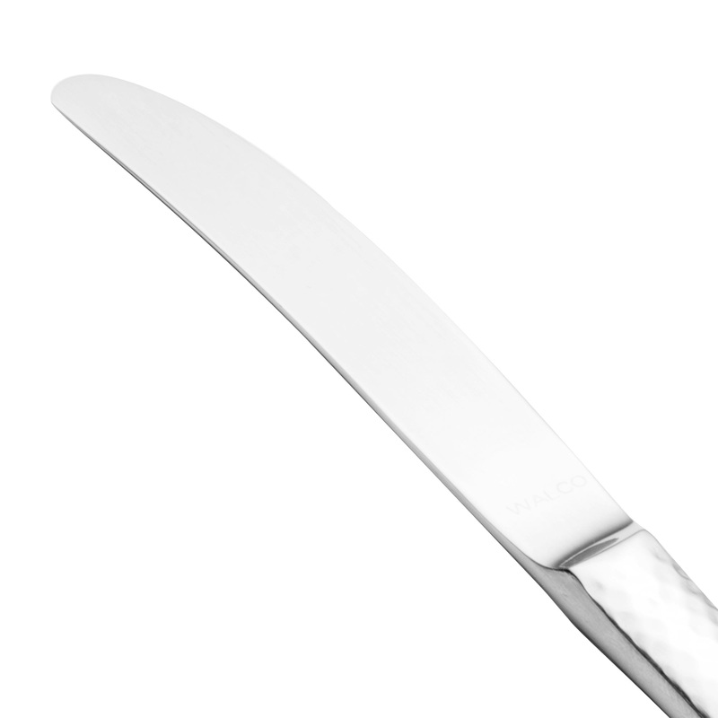 Walco 6311 Ironstone 7″ 18/10 Stainless Steel Extra Heavy Weight Solid Handle Butter Knife – 12/Pack