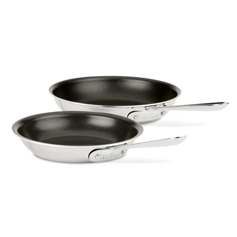 All-Clad 2 piece Nonstick Stainless Steel Fry Pan Set