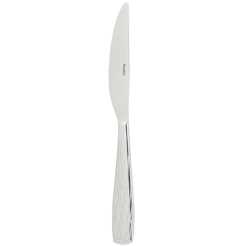 Arcoroc FK904 Lakeview 9″ 18/0 Stainless Steel Heavy Weight Solid Handle Dinner Knife by Arc Cardinal – 12/Pack