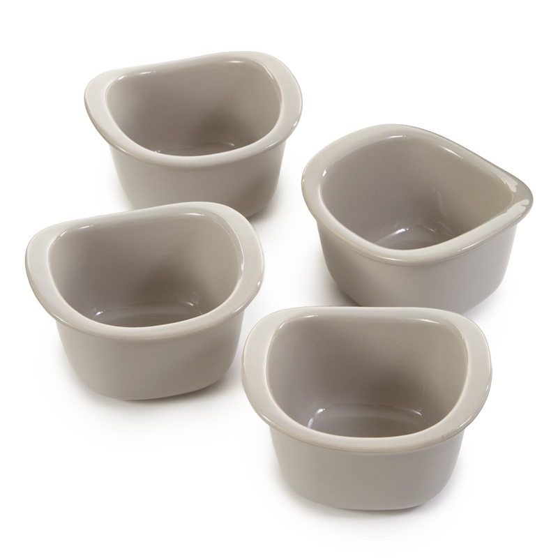 BergHOFF Balance Stone 4Pc Ramekin Set 3.5″, 10oz., Moonmist