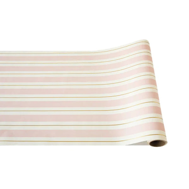 Hester & Cook Pink & Gold Awning Stripe Runner