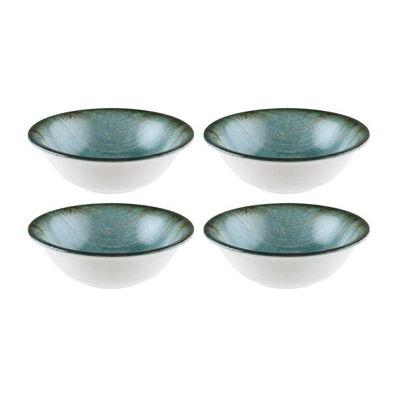 Madera dia.6.25″ h:2″ 13 oz. Round Decorated Porcelain Bowl (Set of 4)