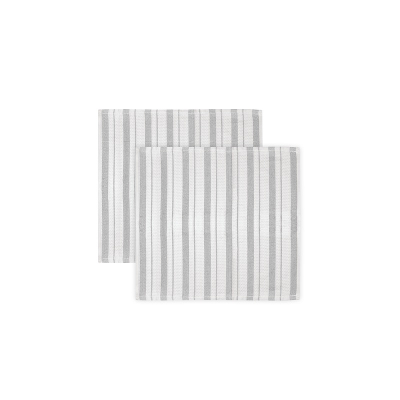 MU Kitchen Misty Gray Basket Weave Cloths – Set of 2