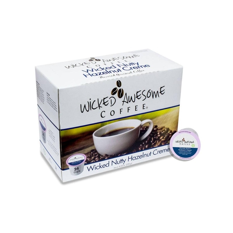 Wicked Awesome’s Nutty Hazelnut Creme Single-Serve Coffee Pods (Case of 96)