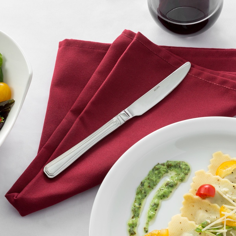 Acopa Landsdale 9″ 18/8 Stainless Steel Extra Heavy Weight Dinner Knife – 12/Pack