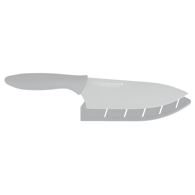 Kai Pure Komachi 2 6-Inch Chef’s Knife With Sheath, Light Gray