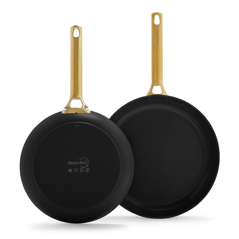 Reserve Ceramic Nonstick 10″ and 12″ Frypan Set | Black