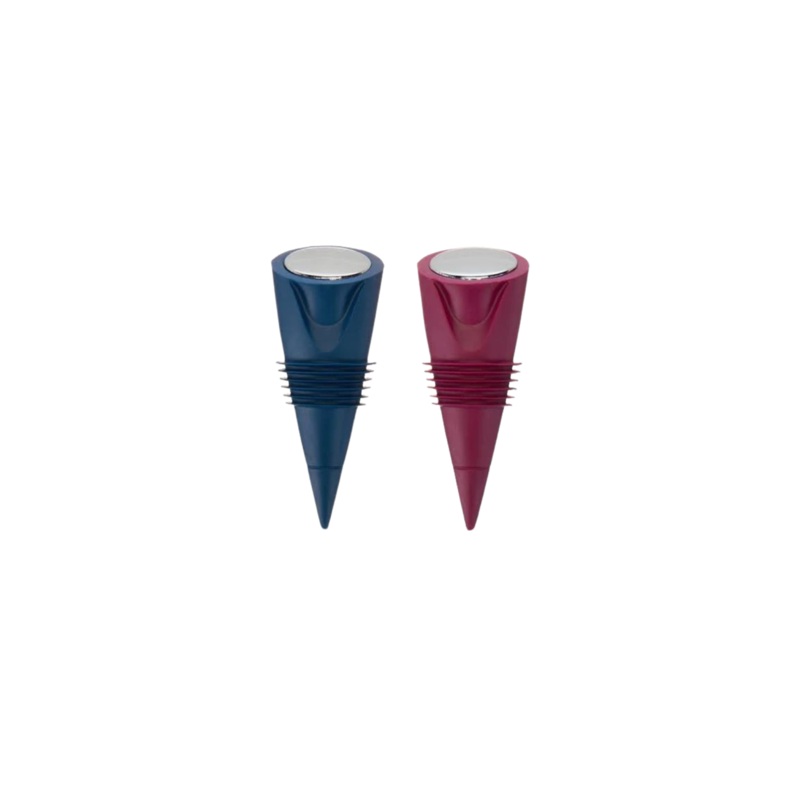 Silicone Bottle Stoppers (2 Piece Set) – Red/Blue