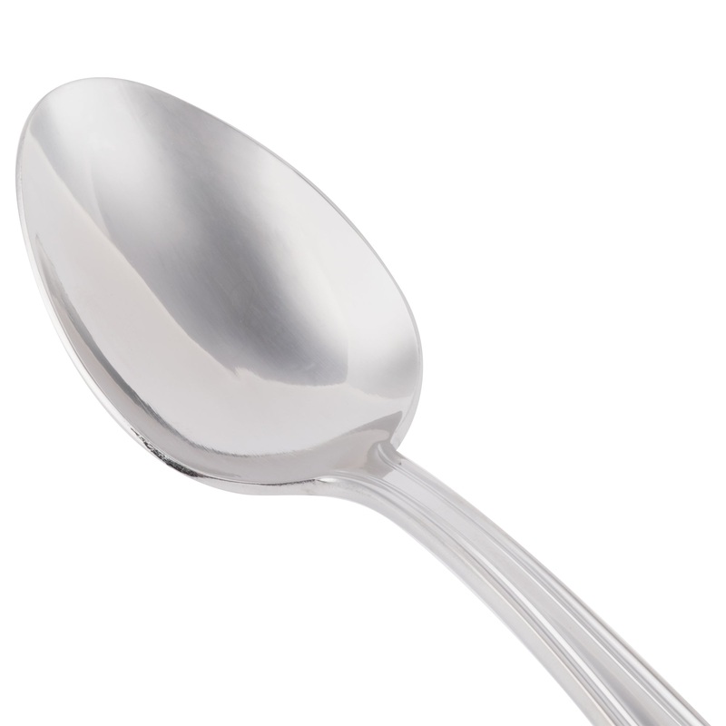 World Tableware 578 002 Fairfield 7 1/4″ 18/0 Stainless Steel Heavy Weight Dessert Spoon – 12/Pack