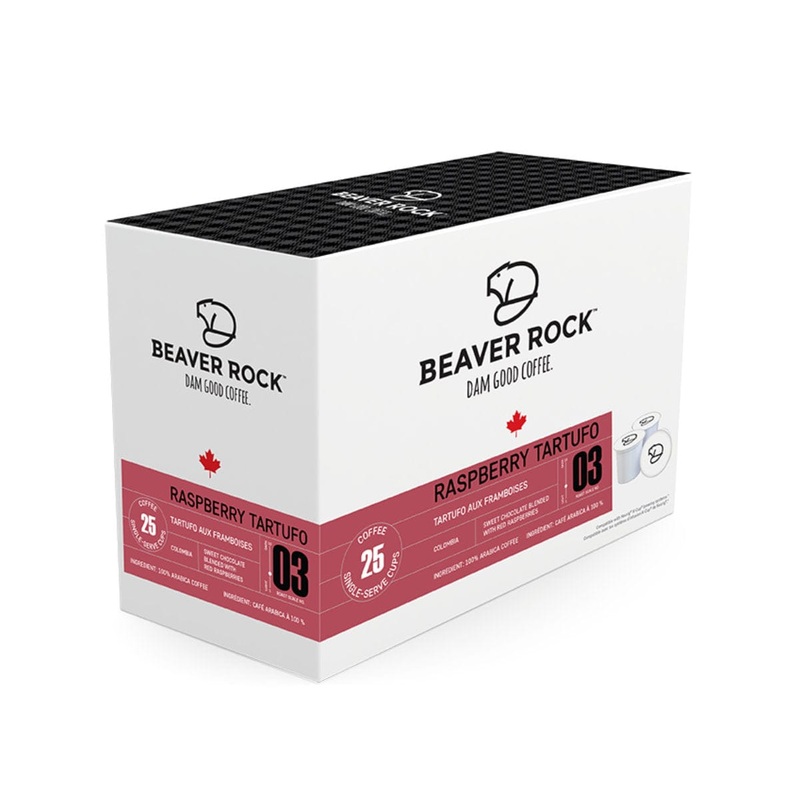 Beaver Rock Raspberry Tartufo Single-Serve Coffee Pods (Case of 100)