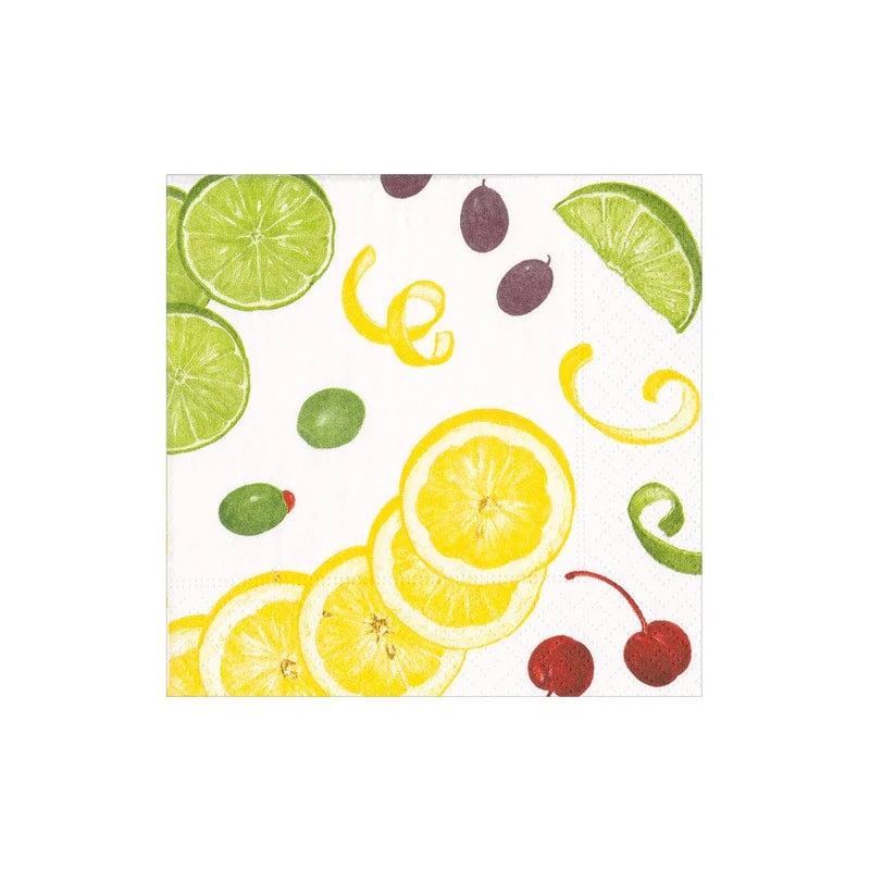 Caspari With An Extra Twist Paper Cocktail Napkins – 20 Per Package