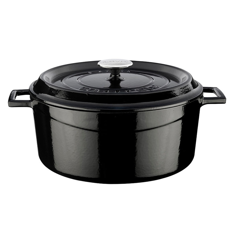 Cast Iron dia.11″ h:5″ 7 qt. Round Black Cast Iron Dutch Oven