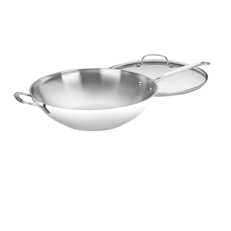 Cuisinart Chef’s Classic Stainless 14″ Stir-Fry w/Helper Handle & Glass Cover