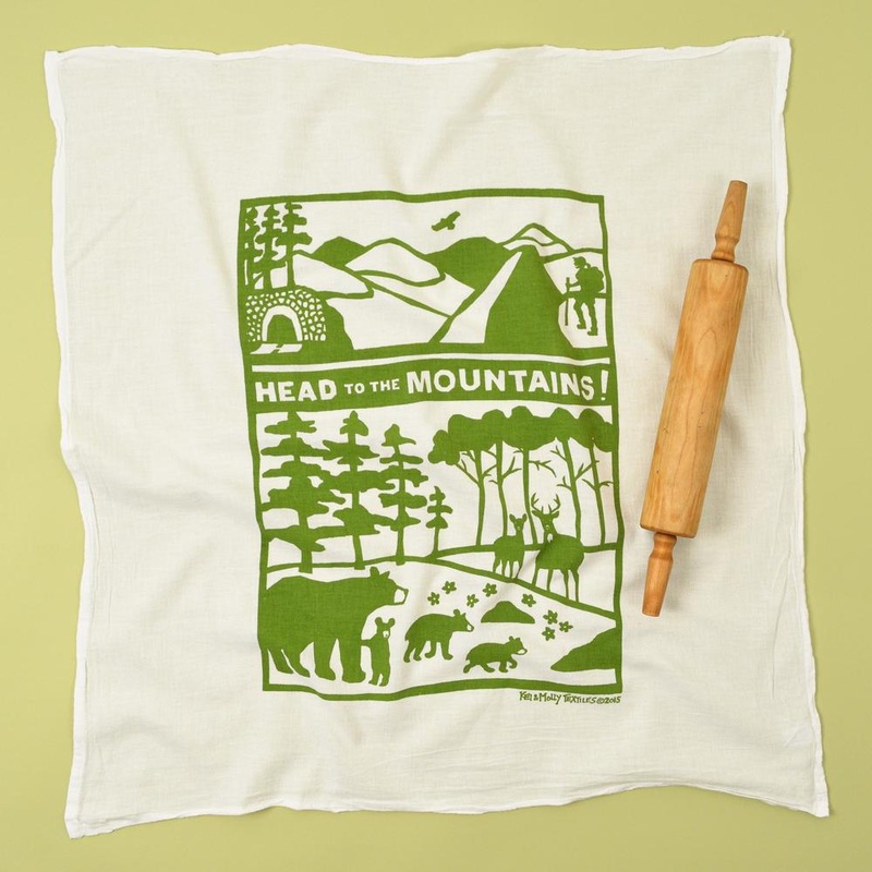 Flour Sack Towel: Head To The Mountains
