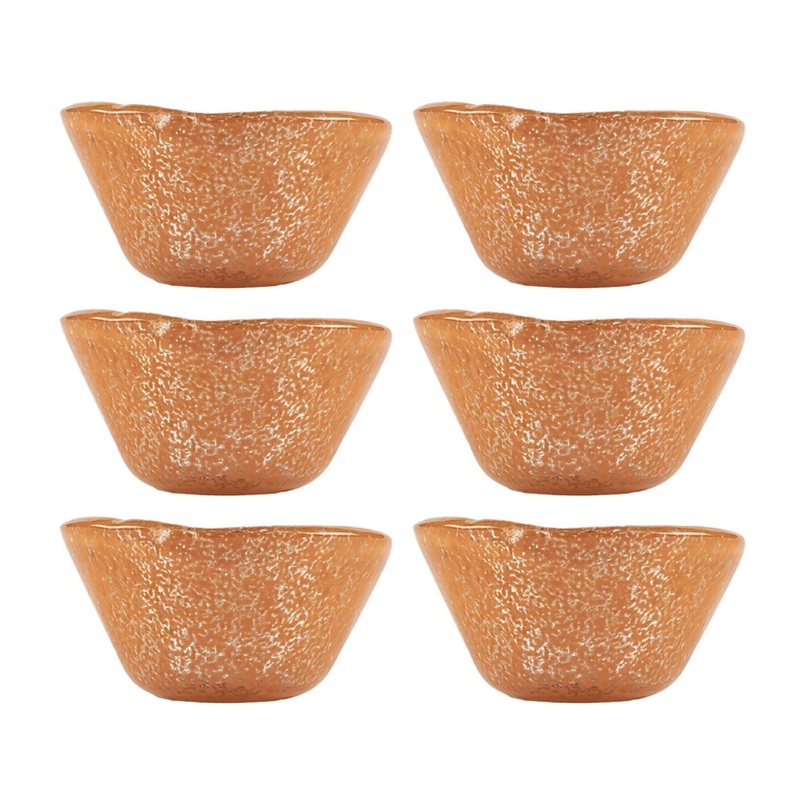 Glass Dinnerware dia.2.75″ h:1.5″ 2 oz. Round Orange Glass Ramekin (Set of 6)