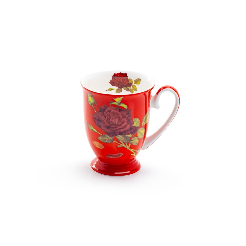 Stem Rose Red Bone China Mug