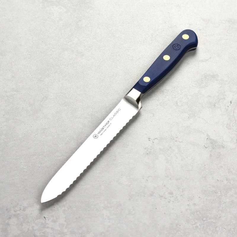 Wusthof Classic 5″ Wild Blueberry Serrated Utility Knife