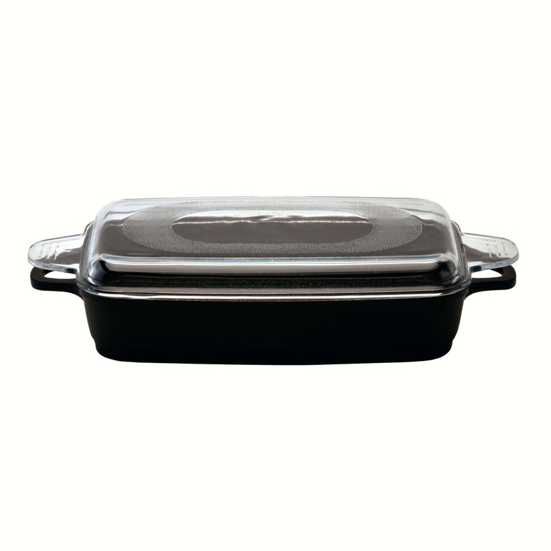 BergHOFF Scala Non-stick Cast Aluminum Roasting Pan 13″ x 8.25″ x 2.5″, 4.9Qt., Ferno-Green, Non-Toxic Coating