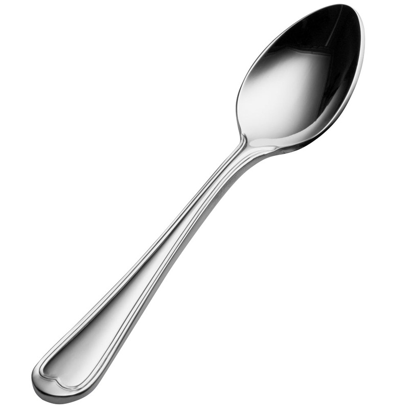 Bon Chef S616 Victoria 4 11/16″ 18/10 Stainless Steel Demitasse Spoon – 12/Pack